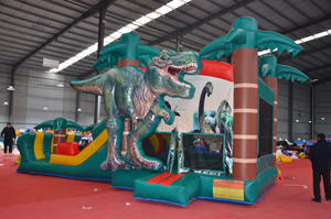 2023 populaire PVC dauphin gonflable videur toboggan en plein air amusant piscine accessoire ventilateur nouveau Design gonflable château produit - Product Image 5