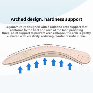 Semelles intérieures confortables pour le sport, en cuir végétal tanné à moitié, soutien de la voûte plantaire, absorption <span class=keywords><strong>des</strong></span> chocs, semelles orthopédiques pour tous - Product Image 4