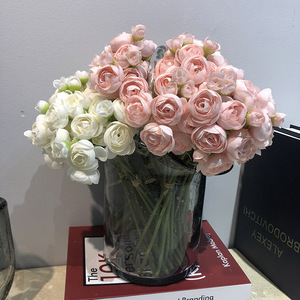 Fiori Artificiali Mini Loto, Mazzo di Rose in Seta per Decorazioni Matrimoniali, Bouquet da Sposa, Decorazioni per la Casa - Product Image 2