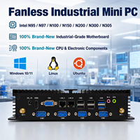 Mini PC industriel sans ventilateur Inter N95 N97 N100 N150 N305 RS232/485 DDR4 3200 Mhz Max 32G Linux Windows 10 11 235*150*52mm