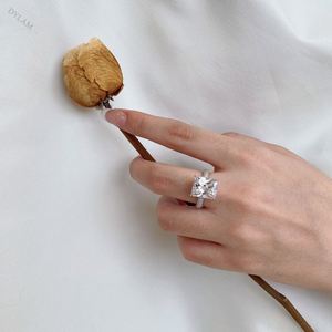 Dylam 925 Sterling Silver Jewelry <b>Ring</b> Hot Selling Gemstone Indian Zircon Moon Stars <b>Titanium</b> One Pair - Product Image 5