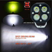 Projecteur de travail auxiliaire LED stroboscopique 12V IP67 80W 24000Lm Zdsf4 avec couvercle blanc/ambre pour 4x4, UTV, ATV 24V