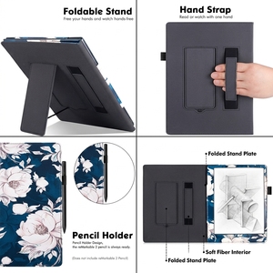เคสแท็บเล็ตพิมพ์ลาย UV ออกแบบเองจากโรงงาน OEM สำหรับ <span class=keywords><strong>reMarkable</strong></span> <span class=keywords><strong>2</strong></span> 10.3 2020 พร้อมสายคล้องมือและขาตั้ง สำหรับ <span class=keywords><strong>reMarkable</strong></span> Paper Pro 11.8 นิ้ว - Product Image 3