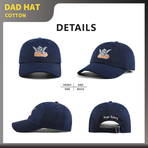 Fabricant de casquettes brodées sur mesure, casquettes de baseball <span class=keywords><strong>bleu</strong></span> <span class=keywords><strong>marine</strong></span> non structurées à 6 panneaux personnalisées de haute qualité - Product Image 3