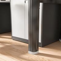Lit superposé métallique moderne avec cadre réglable, poste de sommeil surélevé, bureau, rangement et armoire pour dortoir scolaire et appartement