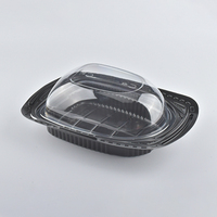 Contenedor para Pollo Asado, Bandeja de Plástico Apta para Microondas, PP Desechable, Antipolvo, Inodoro,