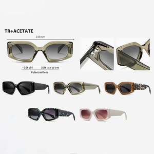 Gafas de Sol Polarizadas Cuadradas TR90 Vintage 2025 con Logotipo Personalizado para Hombre, Gafas de Sol de Ojo de Gato de Acetato Verde UV400 para Mujer - Product Image 4