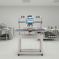Presse à chaud infrarouge double station coulissante verticale YA-6040C pour le positionnement et la personnalisation de motifs sur tissus multicolores
