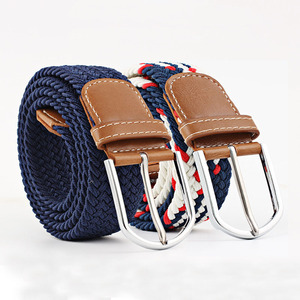Oferta Online: <span class=keywords><strong>Cinturón</strong></span> de Lona para Mujer y <span class=keywords><strong>Cinturón</strong></span> Elástico para Hombre, Casual, Tejido Elástico con Hebilla de Aleación, Venta al por Mayor - Product Image 1