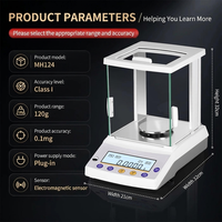Balance analytique électronique de précision 0,1 mg (10e mille-ième) avec plateau en acier inoxydable, capacité 100-220 g, pour laboratoire, garantie 1 an