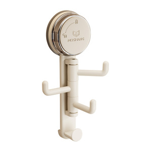 Moshang Crochet à ventouse rotatif à 180 degrés, support mural pour chapeaux et clés, solution de rangement sans perçage - Product Image 5