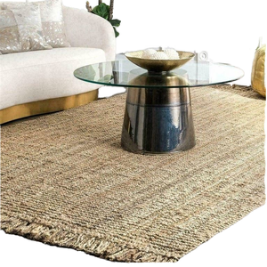 Braided Jute <b>Rugs</b> 12'x15' Eco-Friendly Cushioned Anti-Slip Durable Medium Thickness Indoor <b>Outdoor</b> - Product Image 1