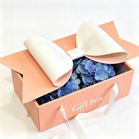 Boîte à fleurs en papier personnalisée avec logo du fabricant, emballage haut de gamme pour fleurs de mariage, boîte cadeau pour fleurs de la Saint-Valentin