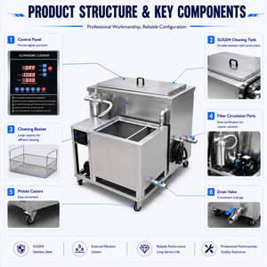 <span class=keywords><strong>Limpiador</strong></span> Ultrasónico Industrial <span class=keywords><strong>de</strong></span> 108L para Taller <span class=keywords><strong>de</strong></span> Reparación <span class=keywords><strong>de</strong></span> Automóviles, Piezas <span class=keywords><strong>de</strong></span> Motor Pequeñas, Inyectores, <span class=keywords><strong>Pistones</strong></span>, Engranajes, Limpieza <span class=keywords><strong>de</strong></span> Aceite - Product Image 5