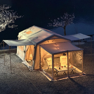 5-6 Person 1 Room 1 Hall Inflatable <strong>Tent</strong>, 20.<strong>2</strong>㎡, <strong>2</strong>-Min Setup W/800W Pump, Waterproof 3000mm, 4-Season Outdoor Camping - Product Image 2