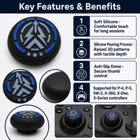 Casing Silikon Thumb Stick Grip untuk Xbox One Series X S PS4 PS5 Switch 2 Joy-con Controller Gamepad Analog Joystick (Pesanan Cepat)