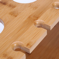 Porte-bouteilles à vin en bambou moderne, minimaliste, pour comptoir, support de présentation de vin de bureau, pour bar et décoration de la maison