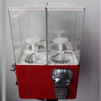 Distributeur de bonbons commercial en gros, machine à bonbons à 4 compartiments, distributeur de boules de gomme avec support rond