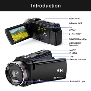Meilleure Vente 2026 : Caméscope 5K avec Zoom Optique 8X, Écran Tactile et Wi-Fi – Idéal <span class=keywords><strong>pour</strong></span> le Vlogging sur <span class=keywords><strong>YouTube</strong></span> - Product Image 3