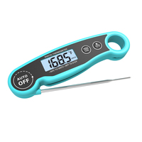 Termometer Daging Digital LCD ABS Lipat dengan Probe, Bacaan Instan Otomatis, Akurasi 1.8, Rentang -58~572, untuk Dapur Rumah Tangga