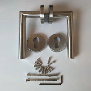 Poignée de porte moderne SSR avec serrure à levier, en acier inoxydable 201/304, ambidextre, installation facile, ensemble de poignées de porte avec serrure - Product Image 2