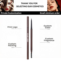 Crayons à sourcils noirs personnalisés sous marque privée – Maquillage de marque propre – Crayons fins pour sourcils – Crayon à sourcils mince avec logo personnalisé