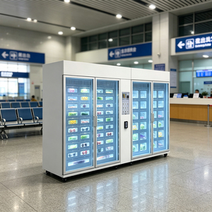 ตู้จำหน่ายสินค้าอัตโนมัติอัจฉริยะขนาดใหญ่ 21.5 นิ้ว ความจุสูง บริการ 24 ชั่วโมง ตู้แช่เย็นสำหรับขายปลีก ตู้จำหน่ายอาหารสดแบบอัตโนมัติ - Product Image 1