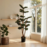 Realistischer Künstlicher Kiefernbaum Plastik-Kunstbäume für Innen- und Außenbereich Raum Garten Party Hochzeit Dekoration Blumenarrangements