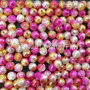 Abs Scattered <b>Beads</b> Multicolor Gradient Imitation Pearl Flat Back Bling Bling Nail Art Jewelry Accessories DIY Clothing - Product Image 4