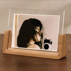 Bán Buôn Sexy <span class=keywords><strong>Acrylic</strong></span> Thủy Tinh Bằng Gỗ Hình Ảnh Khung Beech Óc Chó <span class=keywords><strong>U</strong></span> Hình Dạng Rắn Gỗ Khung Ảnh - Product Image 2