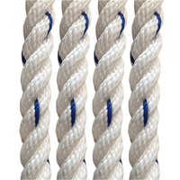 Cordon en nylon tressé torsadé 28 mm, corde en polyamide à 3 brins, corde d'emballage, corde en nylon polypropylène 24 mm pour haute mer, fabrication industrielle