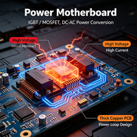 Carte mère d'onduleur haute puissance à double circuit imprimé avec contrôle DSP/MCU et puces IGBT/MOS