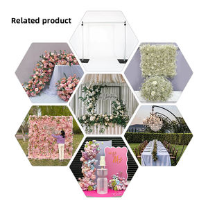 शादी की मेज सजावट के लिए अनुकूलित सफेद गुलाब और हरियाली फूल धावक - Product Image 2