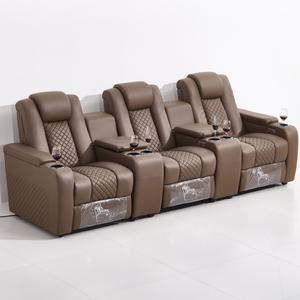 Hotel de cuero italiano, muebles de oficina, sofá reclinable eléctrico de 3 plazas importado de lujo, proveedor de sofás para sala de estar de <span class=keywords><strong>cine</strong></span> en casa - Product Image 4