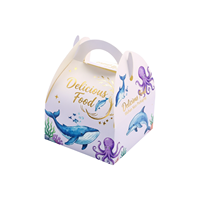 Boîte à repas personnalisée pour enfants, en papier blanc et noir, pour restaurant, format familial, emballage alimentaire sur mesure