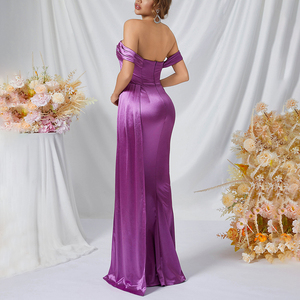 ZYHT ملابس ذات نوعية جيدة للنساء حصرية أرجواني ليلك وصيفات العروس فساتين سهرة Curvy - Product Image 3