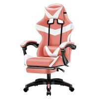 Zéro gravité Cyber café chaise berçante jeu pas cher ordinateur PC chaise de jeu avec repose-pieds doré PU cuir chaise de course jeu