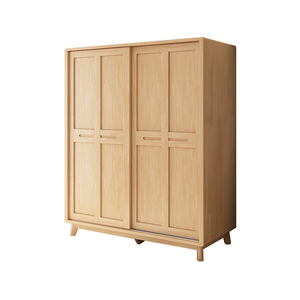 Porte coulissante nordique en bois massif pour moderne Simple petit appartement maison chambre principale <span class=keywords><strong>armoire</strong></span> économique pour salon - Product Image 3