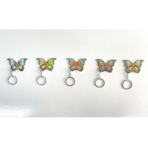 Porte-clés personnalisé en alliage de zinc, style dessin animé, avec motifs chat mignon, hippocampe et papillon, pour les amoureux des animaux - Product Image 5