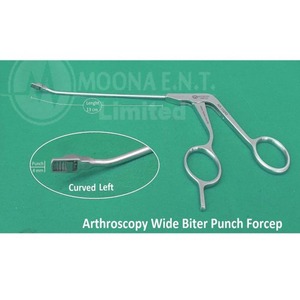 Pince à punch arthroscopique en acier inoxydable de 4 mm la plus vendue avec tête incurvée à gauche, instruments d'arthroscopie réutilisables - Product Image 3