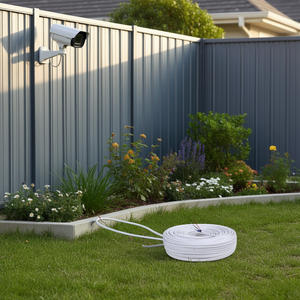 สายเคเบิลคอมโพสิต วิดีโอ พาวเวอร์ 80 เมตร สีขาว ใช้กับกล้องวงจรปิด - Product Image 3