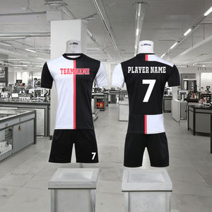 高品质定制红色黄色青年足球服夏季套装足球服批发空白定制球衣 - Product Image 5