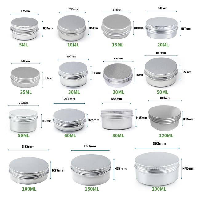 Latas de cosméticos