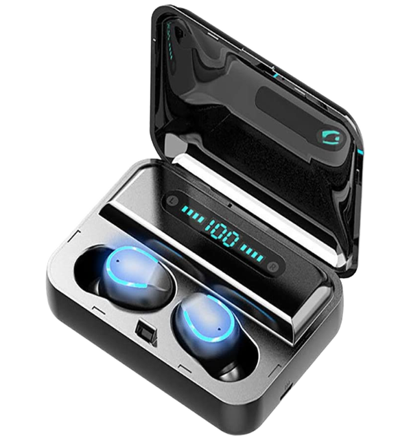 F9 True Wireless Earbuds 5.4 TWS Headphones with LED Power Display Stereo Noise Cancelling Earphone