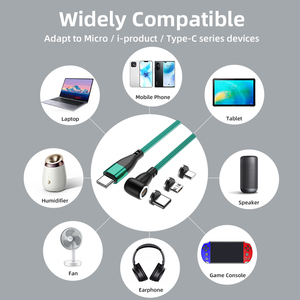 3A 5A siêu nhanh sạc cáp dữ liệu 540 xoay phổ đa điện thoại Sạc dây cho Iphone Micro USB Loại C - Product Image 6