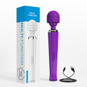 AV Wand Vibrator Massage gerät Zauberstab Handheld Vibrator Persönliches Massage gerät 20-Gang <span class=keywords><strong>Wireless</strong></span> USB Wiederauf lad bares Sexspielzeug für Erwachsene für Frauen - Product Image 1