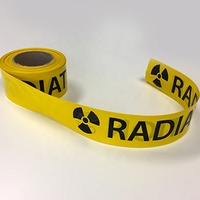 Barrière de sécurité souterraine sans colle, non adhésive, avertissement de danger, ruban de signalisation radiologique en PE