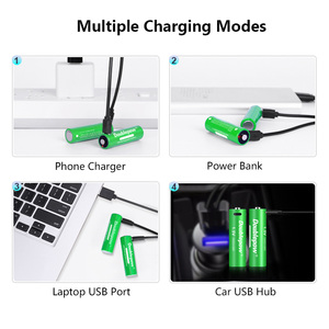 Batería Recargable USB de Litio AA de 1.5V y 3400mWh con Carga Rápida y Pantalla LED Indicadora para Juguetes - Product Image 6