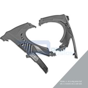 Guardabarros de carbono Q50 para Infiniti Q50 V37 DLF V3, tipo fibra de carbono, guardabarros delantero ventilado (con ventilación superior) - Product Image 4