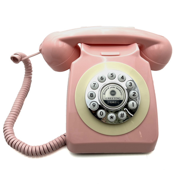 Factory Direct Retro Corded Telephone Antique Wedding Party Message Book Phone with Plug-In Card Recording Old-Fashioned Style